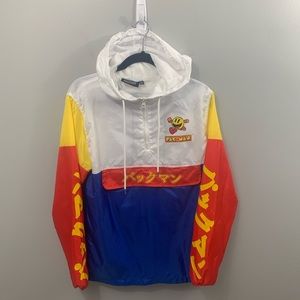 Pac-Man retro 1/4 zip hooded jacket